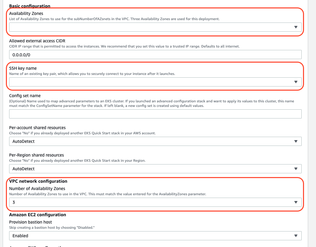 Mushop stack configure