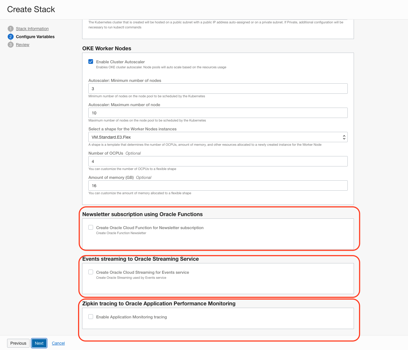 Mushop stack configure